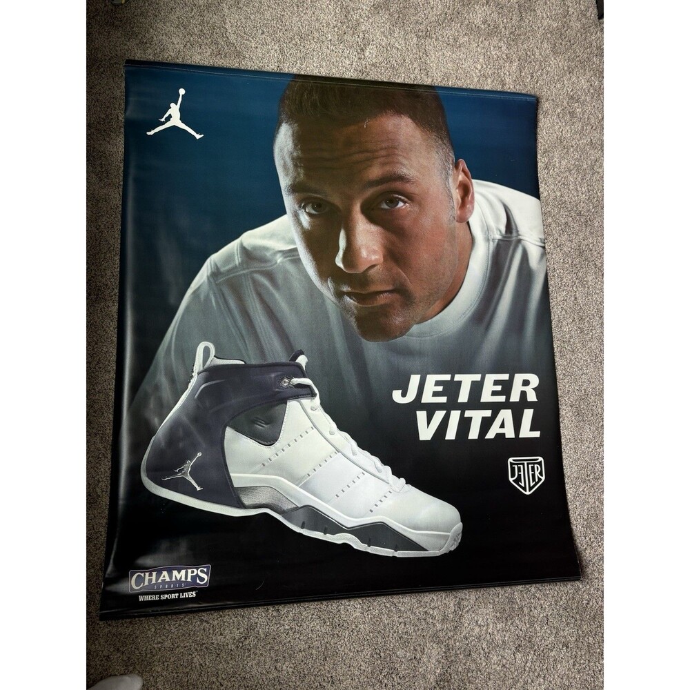 Nike 2007 Air Jordan Derek Jeter Promotional Champs Sports Window Banner